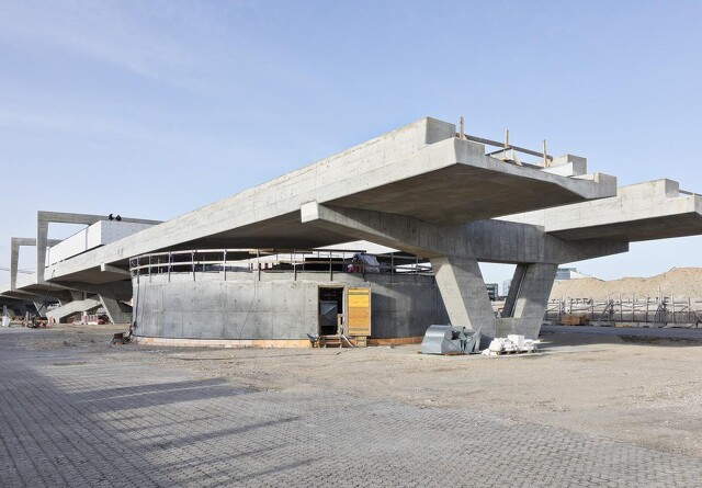 Store mængder af rå beton tager form i Nordhavn
