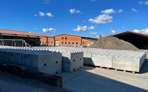HedeDanmark støber cirkulære betonklodser i Stoholm