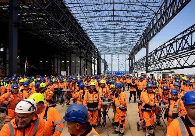 Rejsegilde for Femern-tunnelfabrik med 1000 deltagere