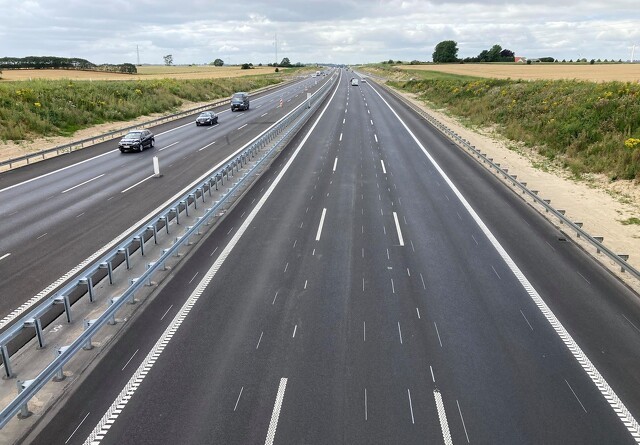 Fem kilometer sekssporet motorvej på Fyn er klar til brug
