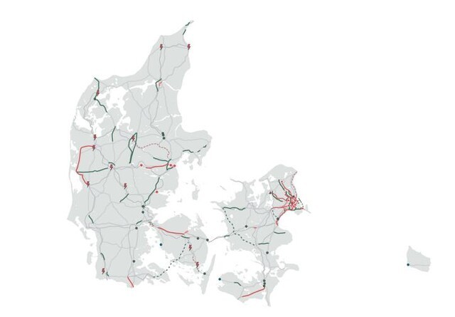 To linjeføringer for en motorvej omkring Viborg er klar til videre undersøgelser