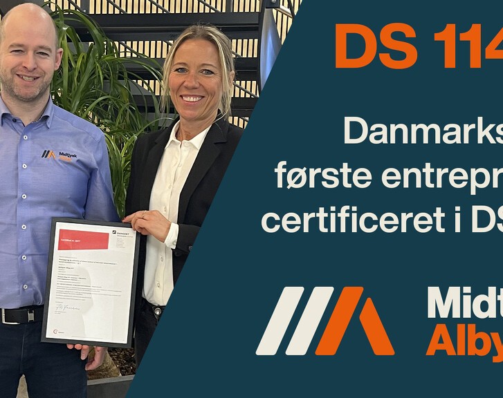Midtjysk Albyg – Danmarks første entreprenør certificeret i DS 1140