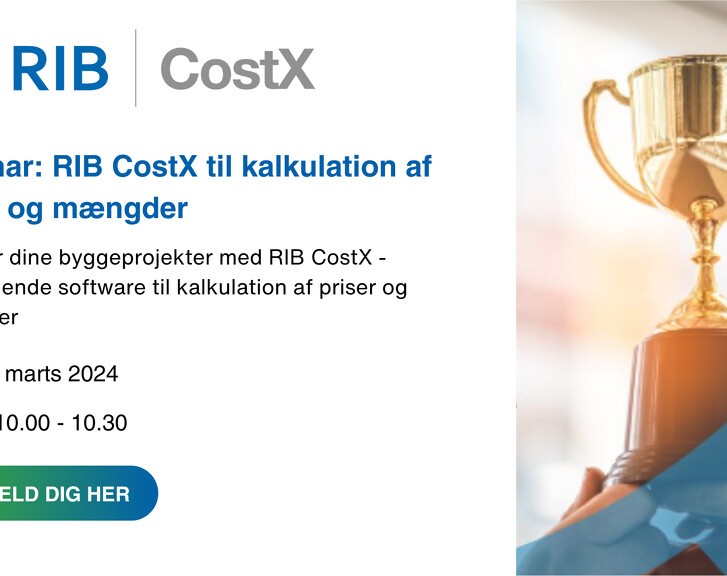 Sidste chance for tilmelding til webinar om RIB CostX! 