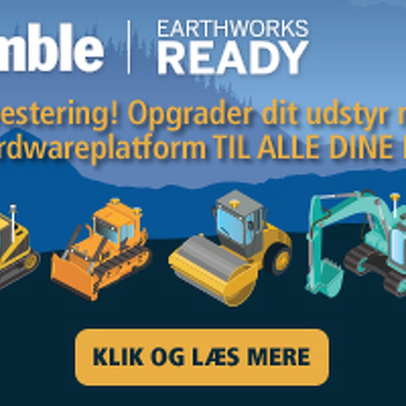Opgrader dit udstyr med Trimble Earthworks maskinstyring - til alle dine maskiner